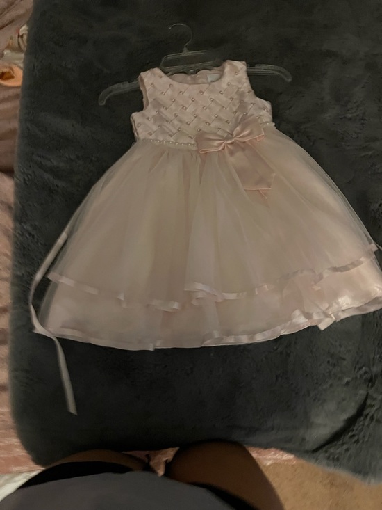 Macy's Other - Macy's Pale Pink Beaded Tulle Flower Girl Dress